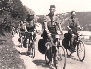 Voortrekkers St Tarcisiusgroep op fietstrektocht in de Ardennen, 1934