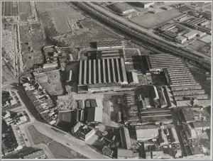 Luchtopname haardenfabriek Beckers 15 jan 1973
