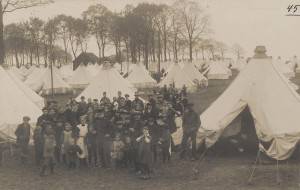 Een blik op het tentenkamp op Kijk in de Pot in oktober/november 1914