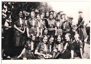 Padvindsters van de Delmogroep en padvinders van de Zoomgroep bijeen, 1938