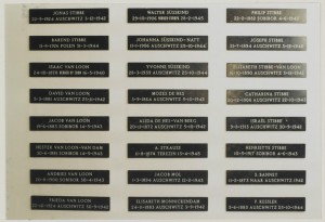 De naamplaatjes in de synagoge die Anje inspireerden tot haar onderzoek