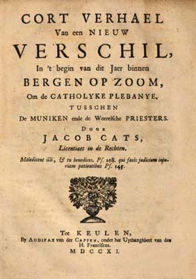 1711 Cort verhael van een nieuw verschil