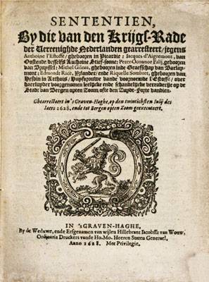 Sententien by die van den Kryghs-Rade 1628