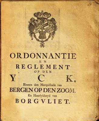 Ordonnantie op den Yck 1760